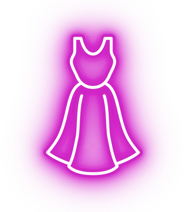 Neon pink dress icon