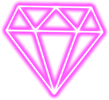 Pink neon diamond